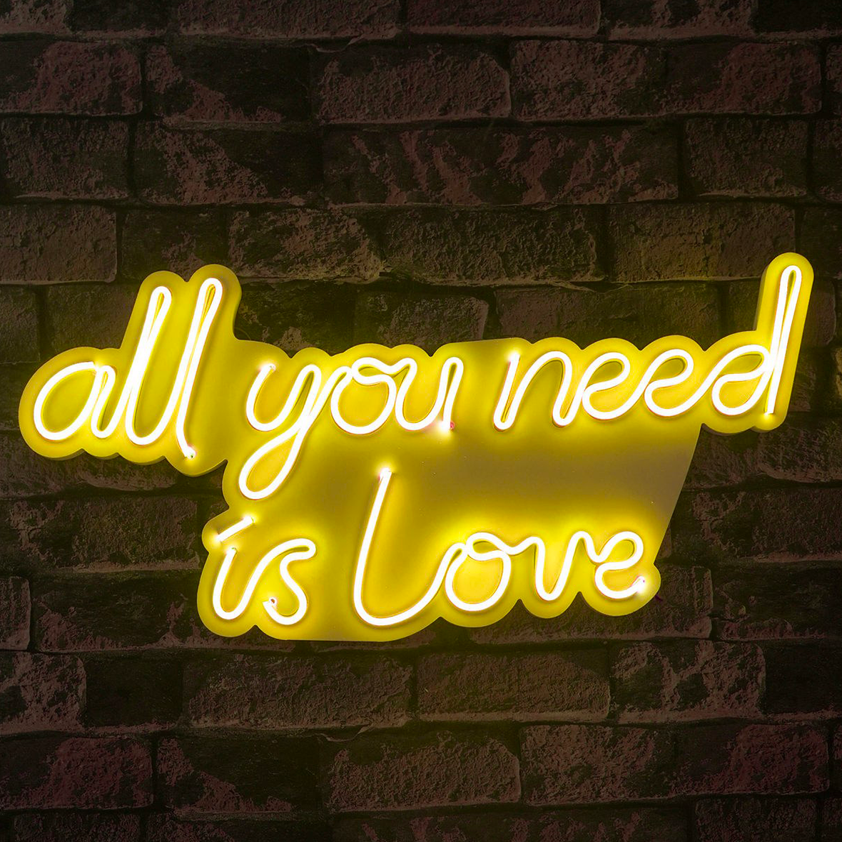 Lumière NEON LED Love jaune