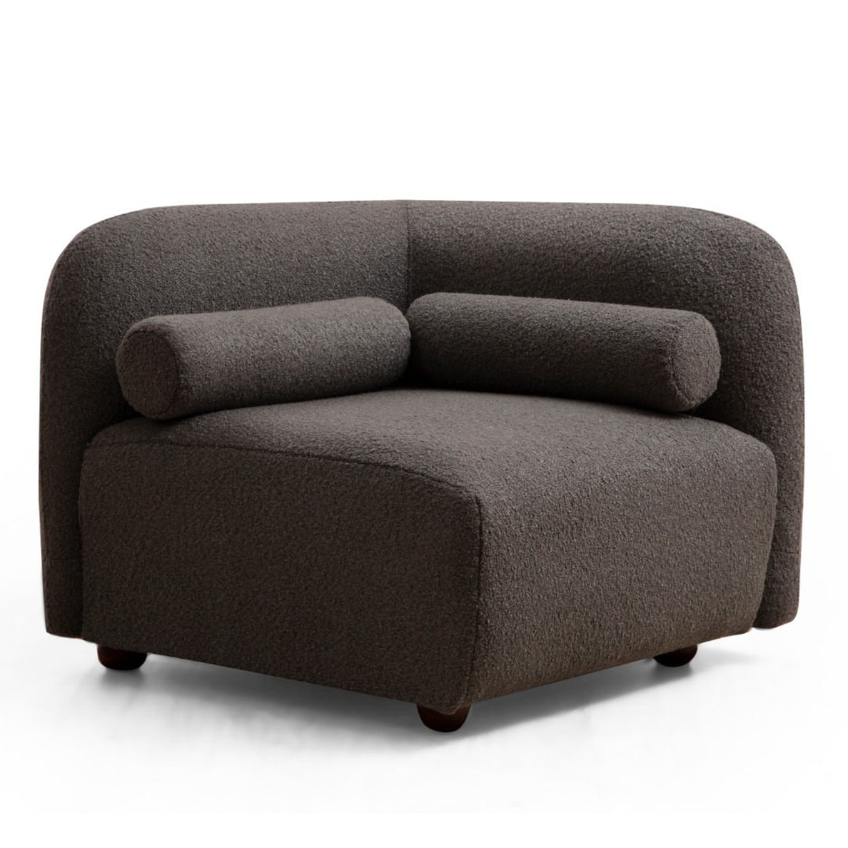 Fauteuil tissu bouclette RIVERSE noir