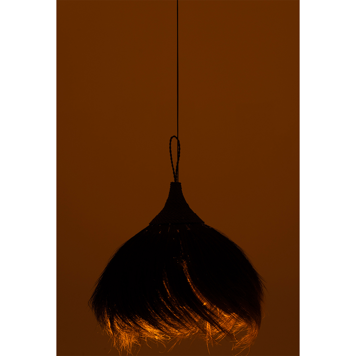 Lampe Suspendue Boule Herbe Noir by JLINE