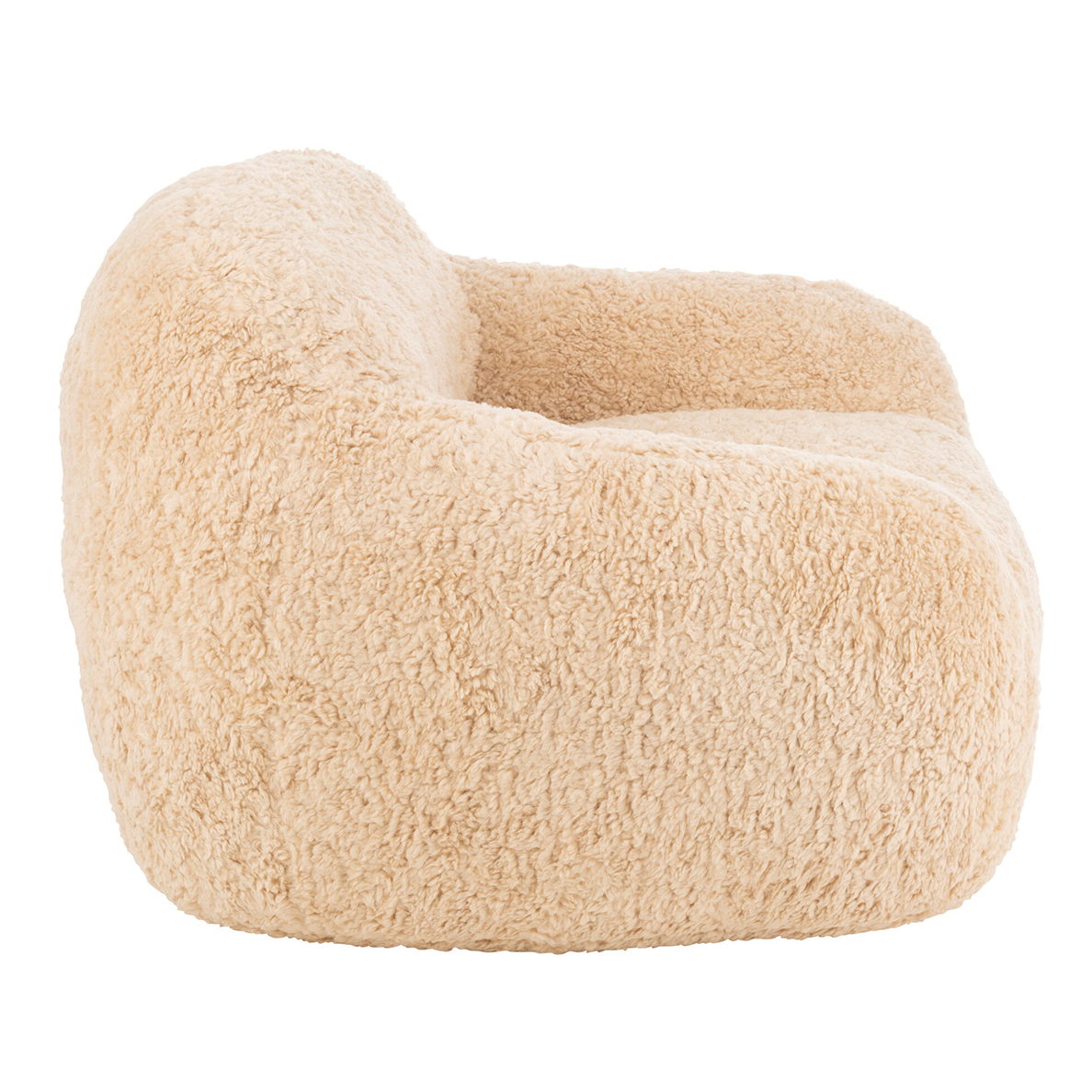 Fauteuil SHEARL en polyester Crème Small