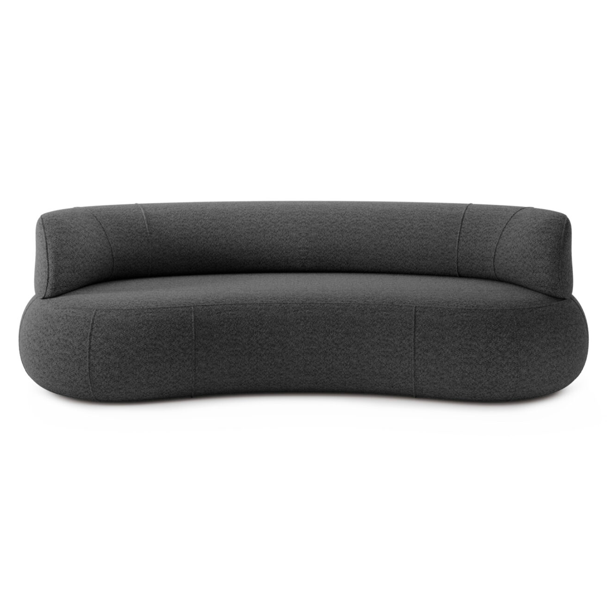 Canapé tissu bouclette SOUL ARMS noir