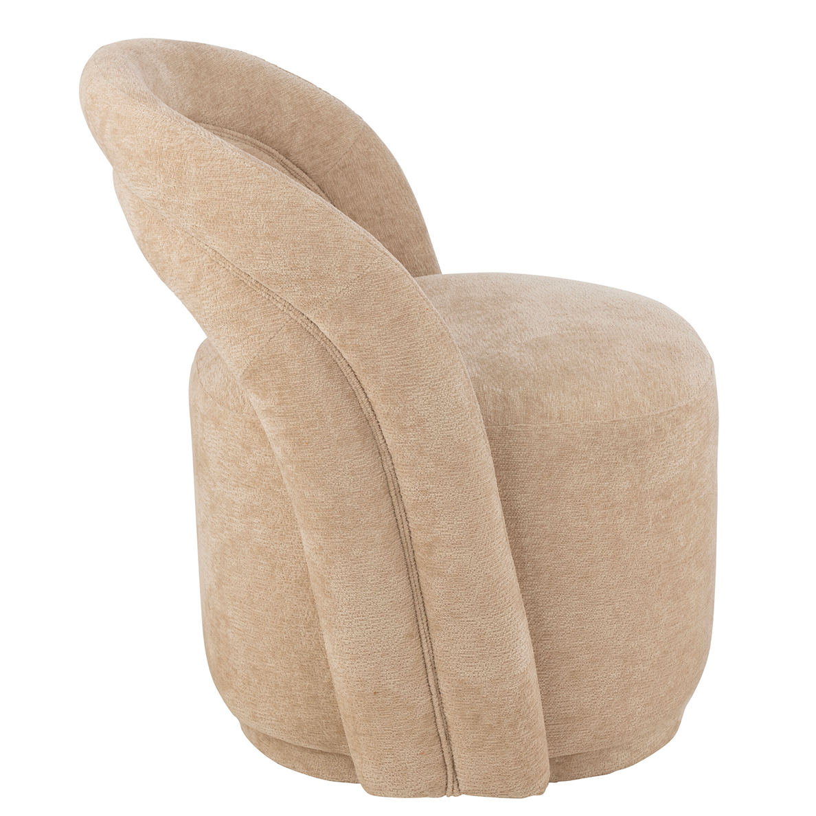 Chaise ACCENT Chaise en tissu velours Beige by JLINE