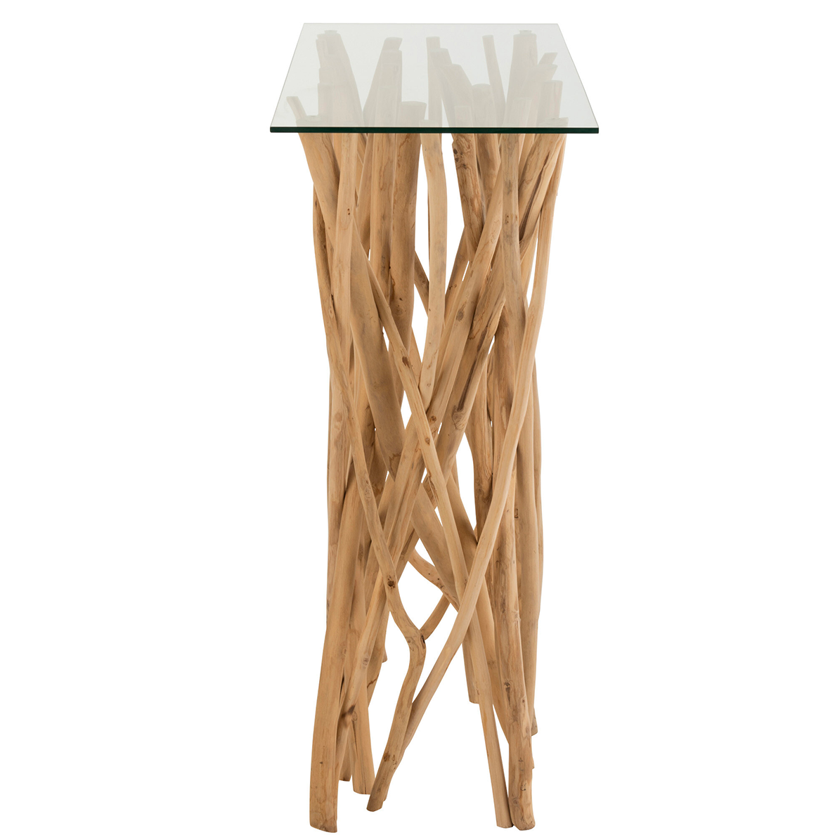 Console Branche Teck Naturel/Verre by JLINE