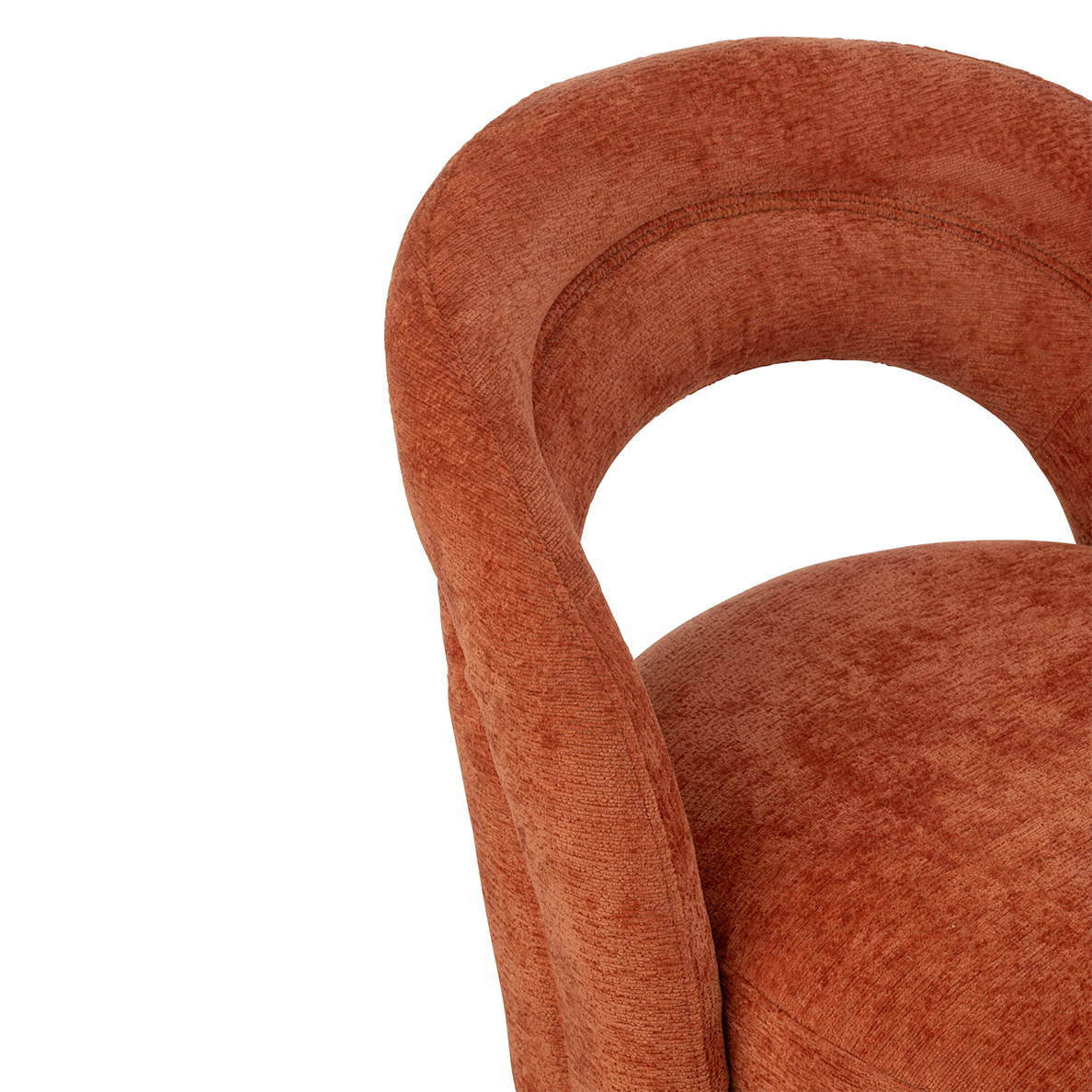 Fauteuil PUMPKIN SPICE Textile Orange Rouille by JLINE