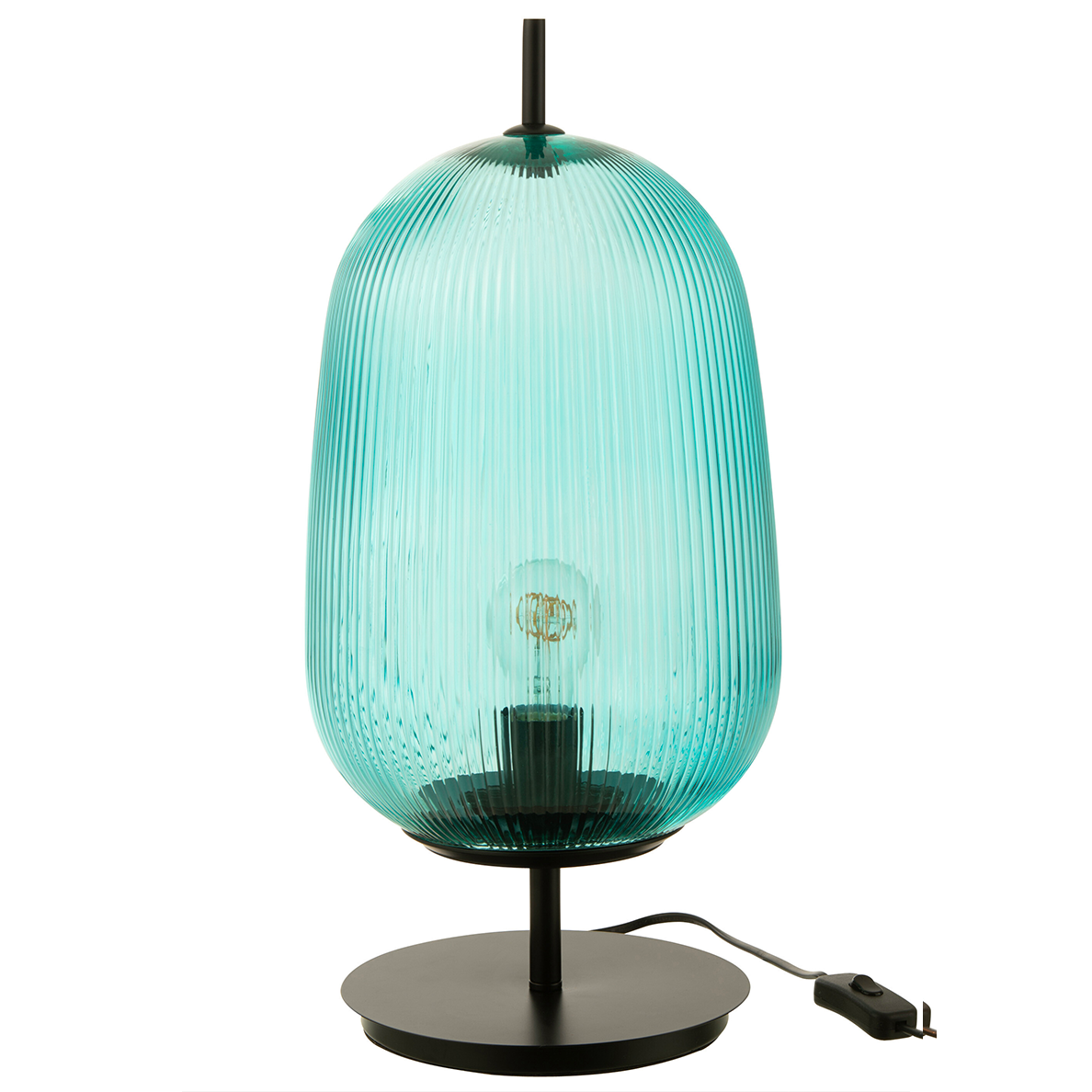 Lampe Oasis Verre Bleu Large