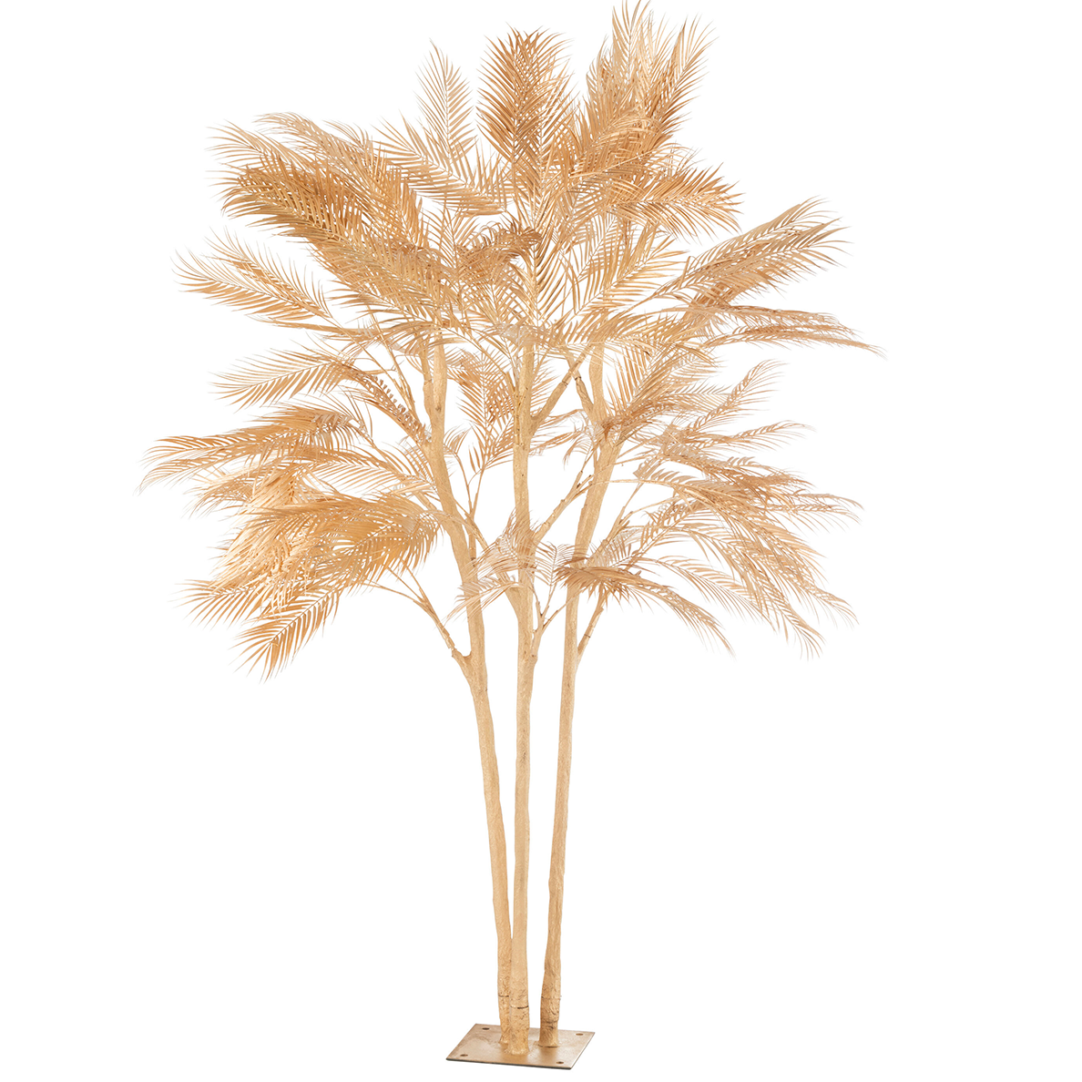 Arbre Feuilles de palmier Tronc en Acier Or XL by JLINE