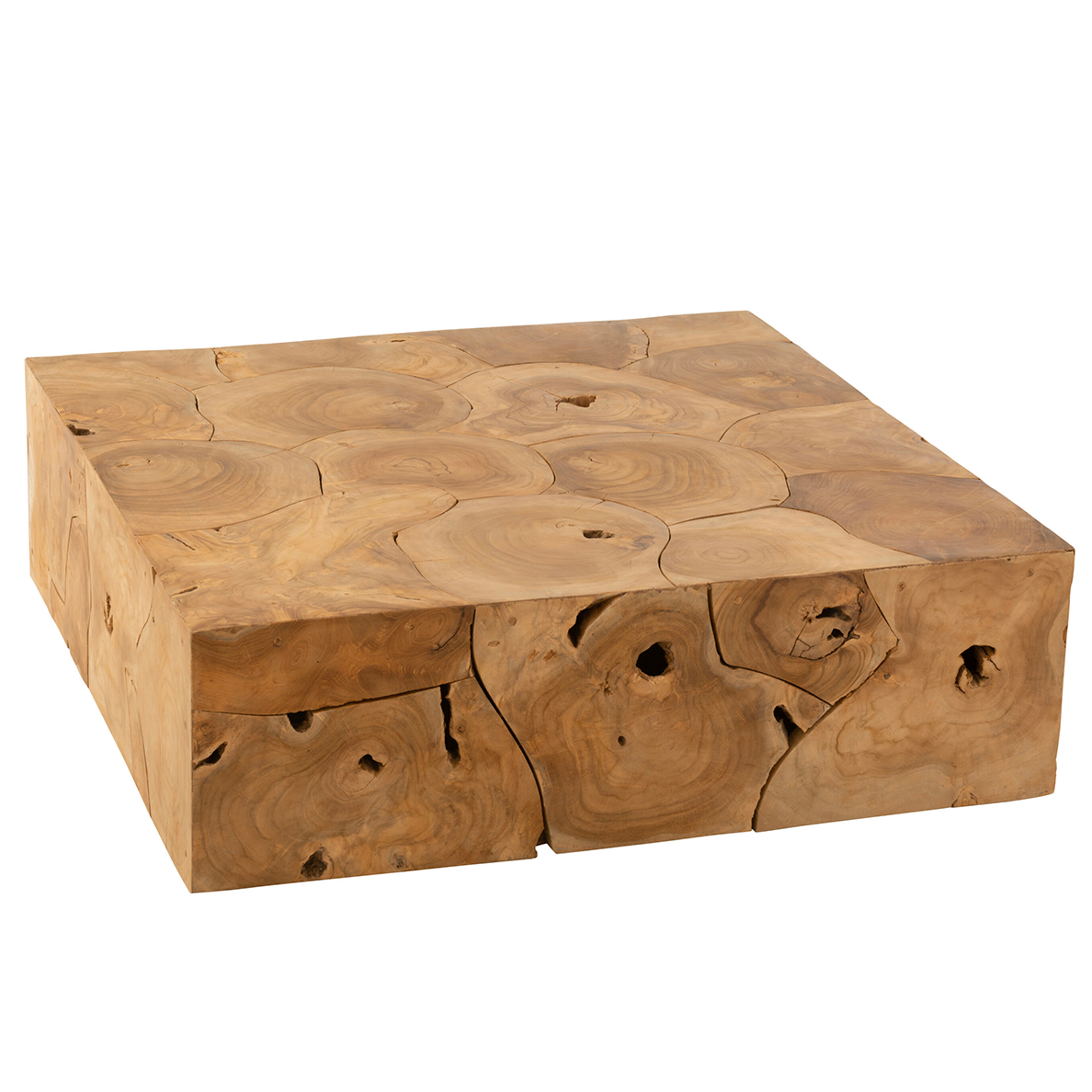 Table De Salon Boite Puzzle Teck Naturel by JLINE