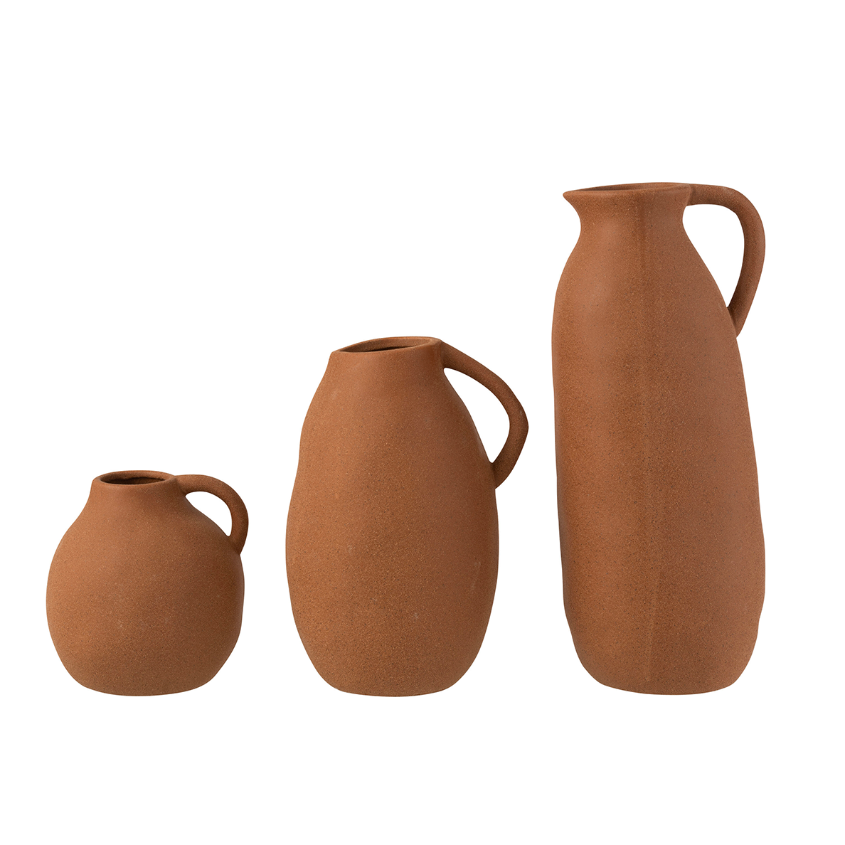 Vase Cruche en Céramique Marron Grand