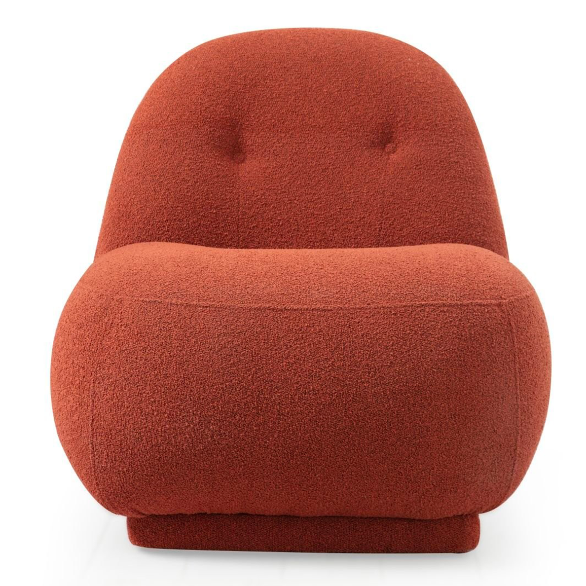 Fauteuil GINE WING tissu bouclette rouge