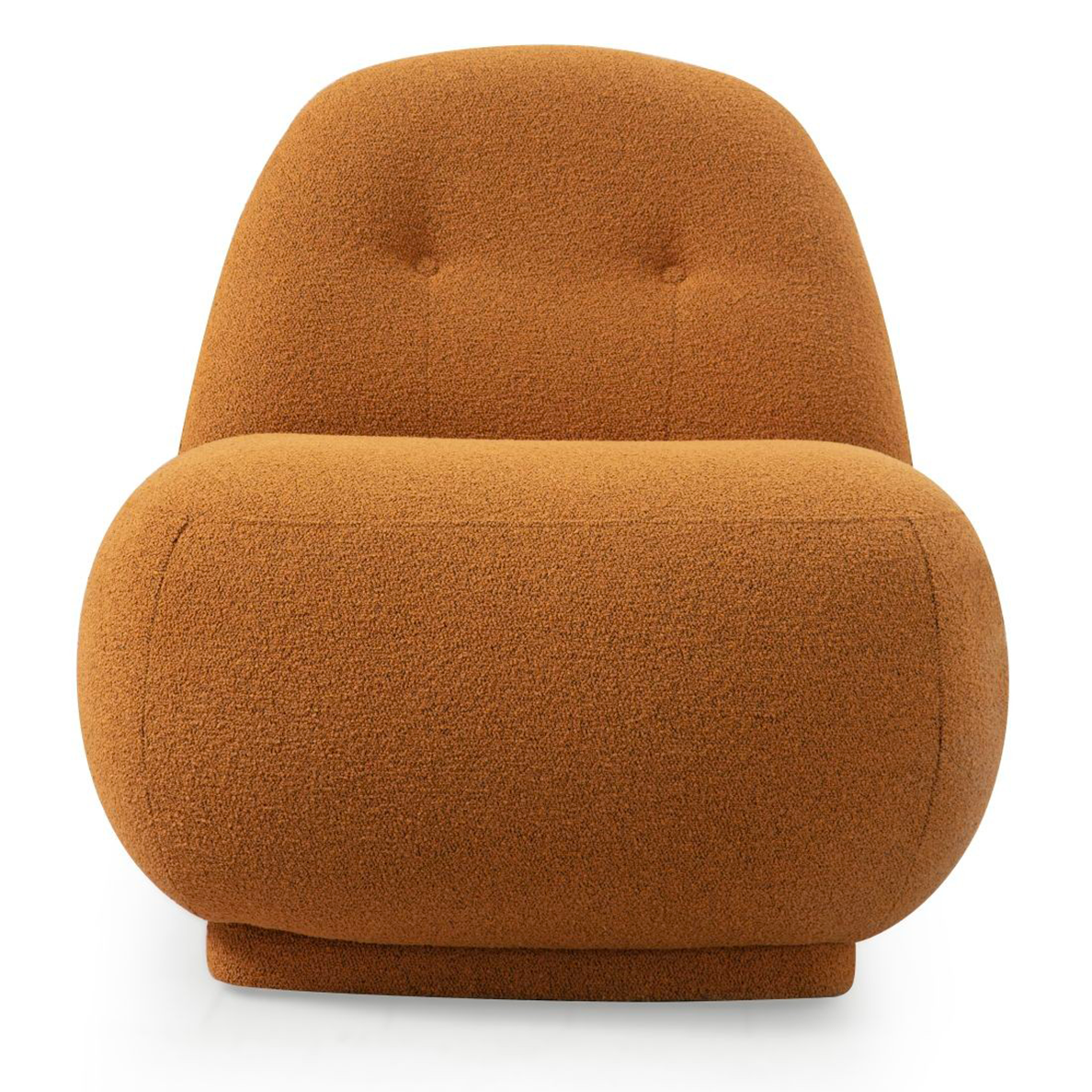 Fauteuil GINE WING tissu bouclette mustard