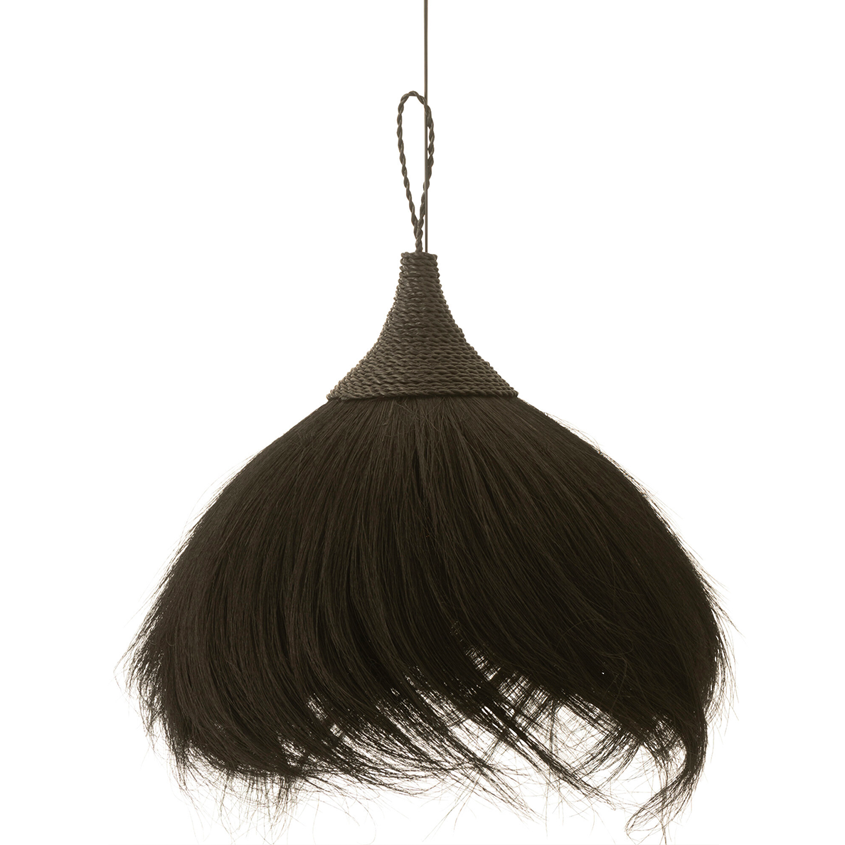 Lampe Suspendue Boule Herbe Noir by JLINE