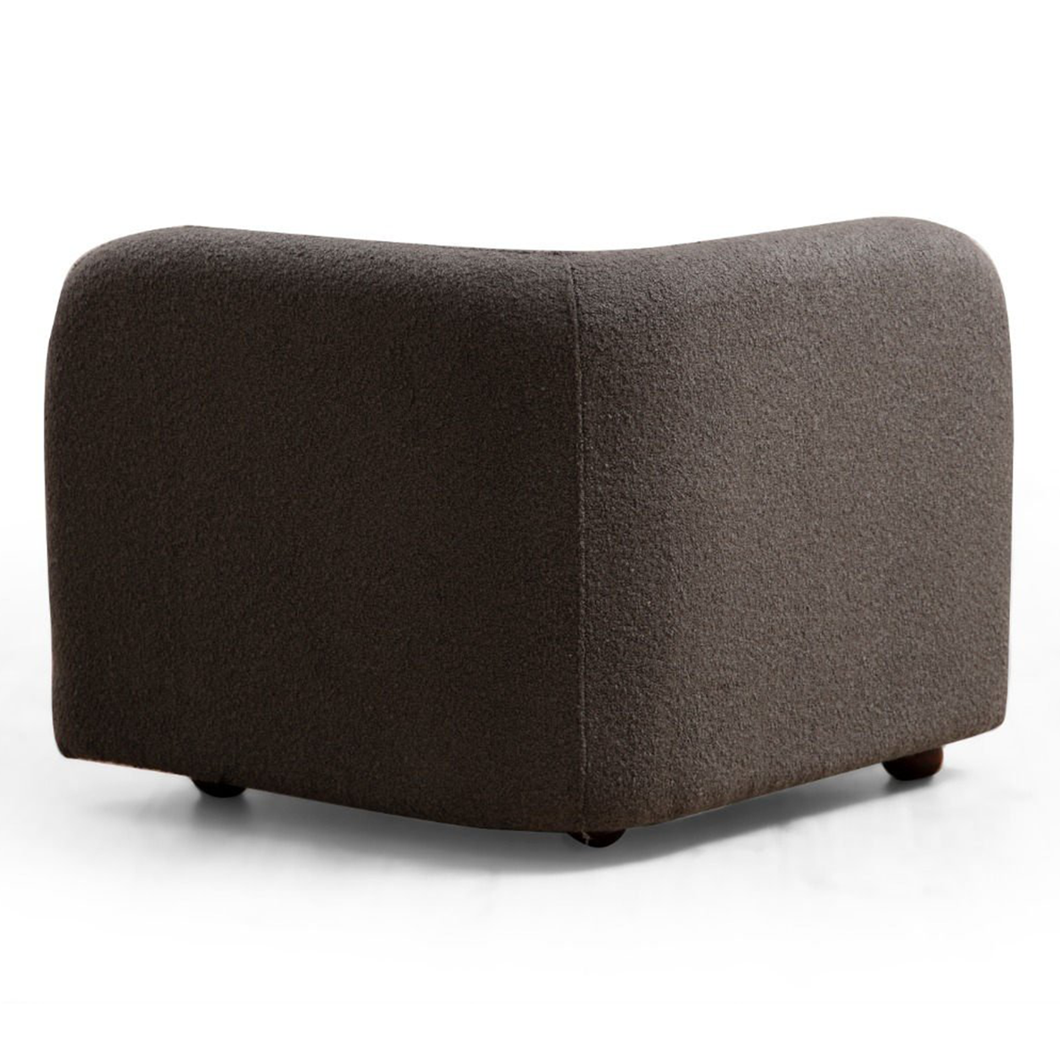 Fauteuil tissu bouclette RIVERSE noir