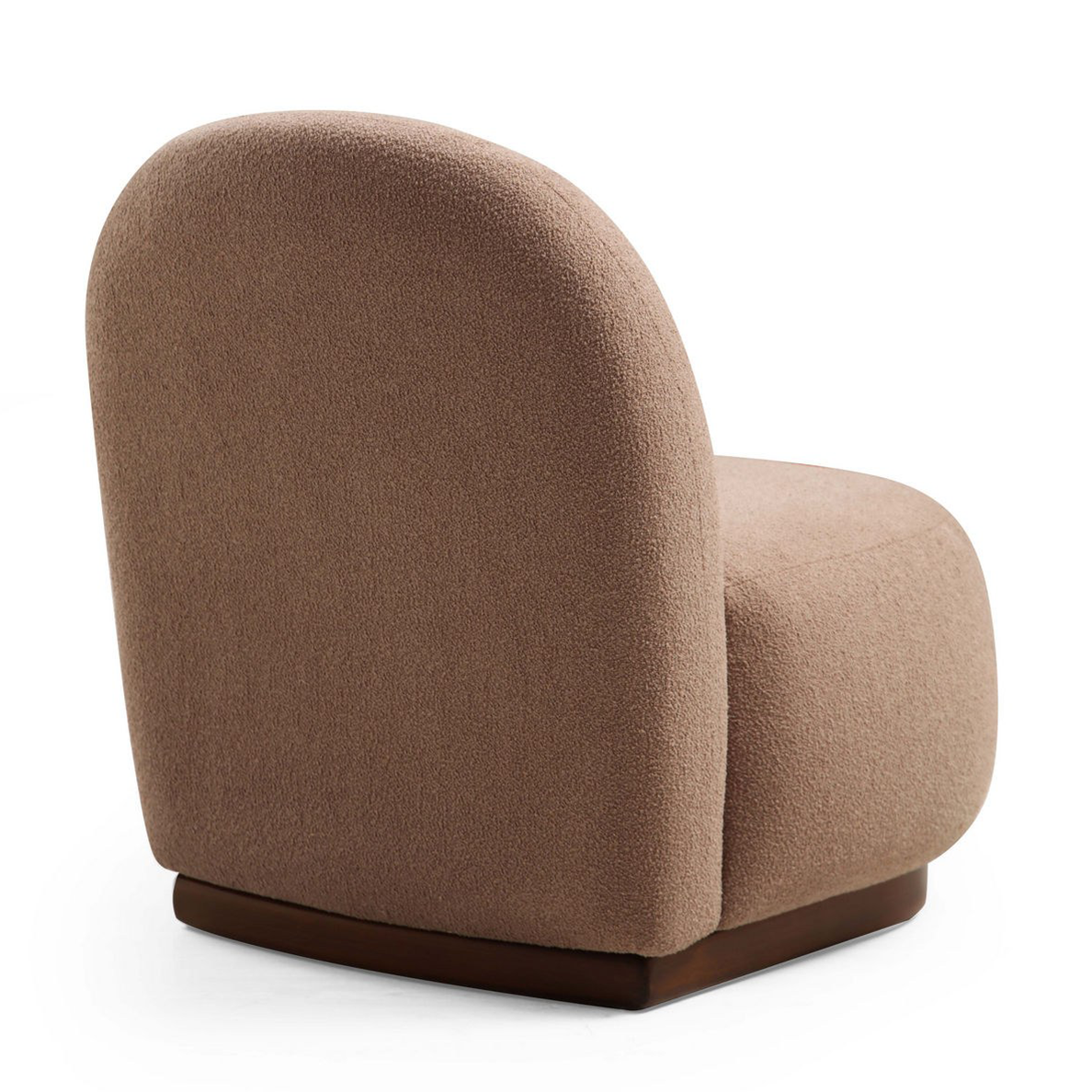 Fauteuil tissu bouclette ICEBERG brun