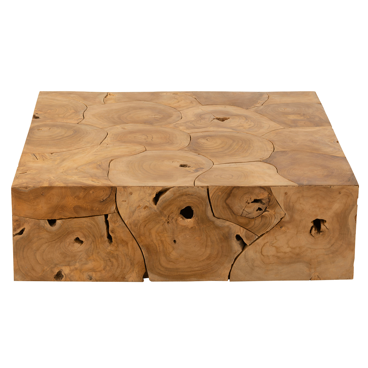 Table De Salon Boite Puzzle Teck Naturel by JLINE