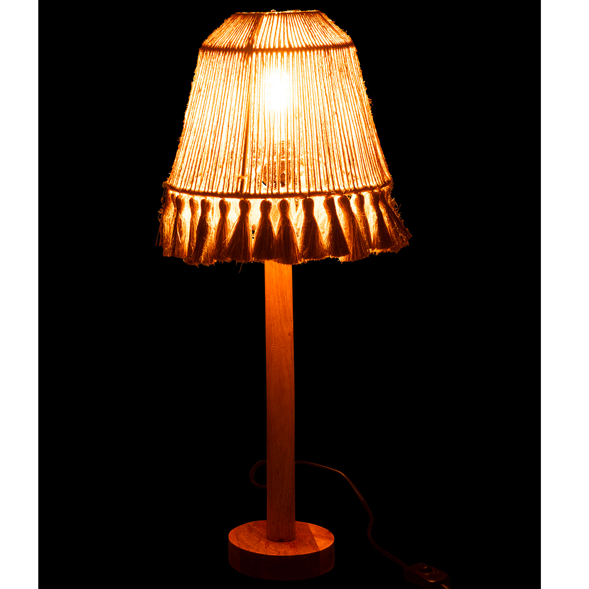 Lampe MILA en jute beige