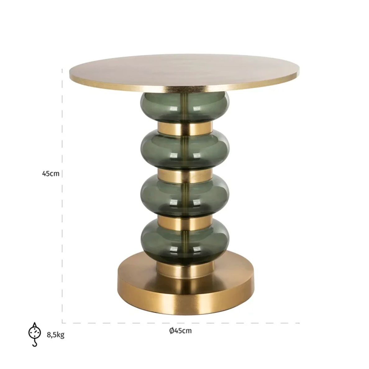 Table d'appoint DALINA verte