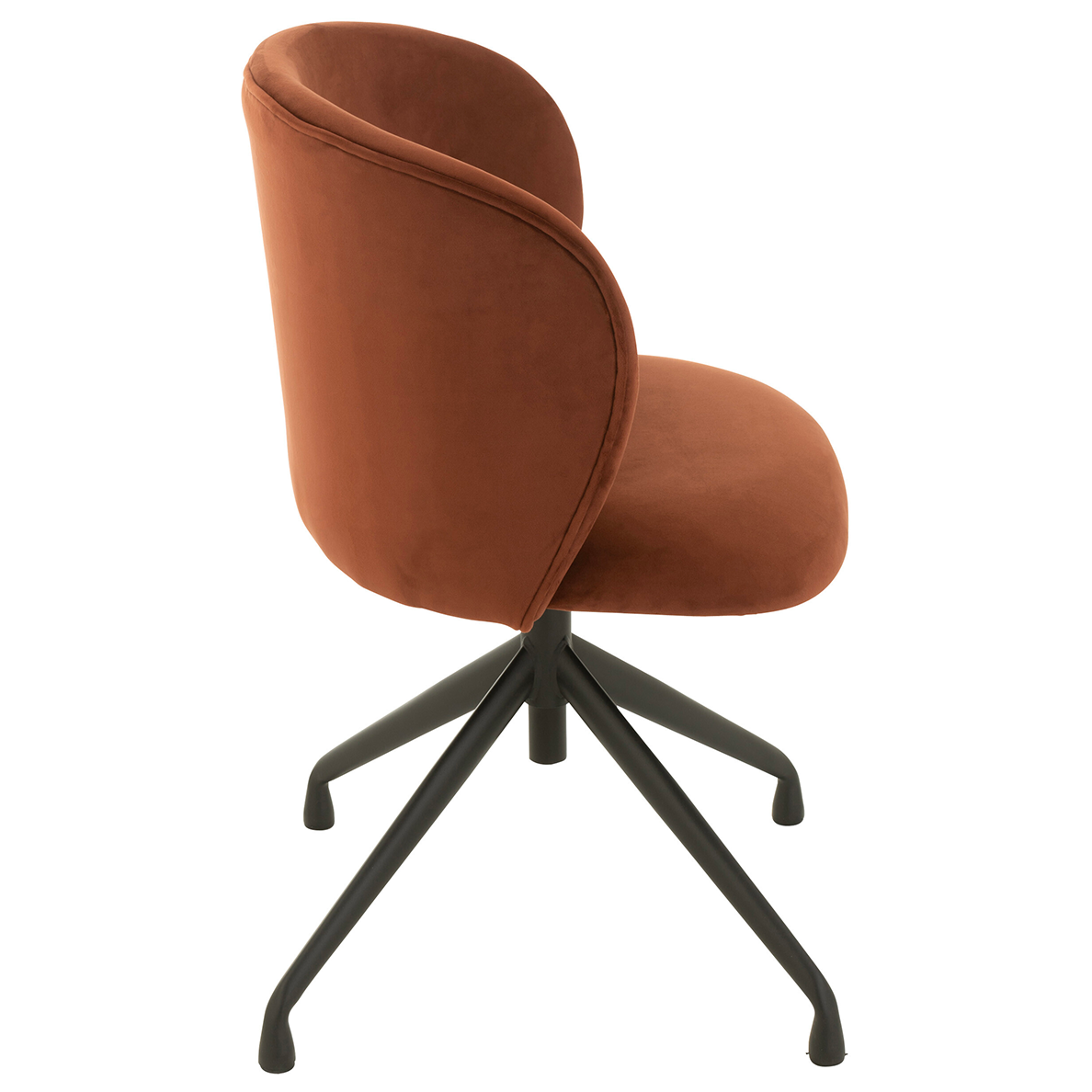 Chaise Pivotante/Relevable/Inclinable Velours Marron Foncé