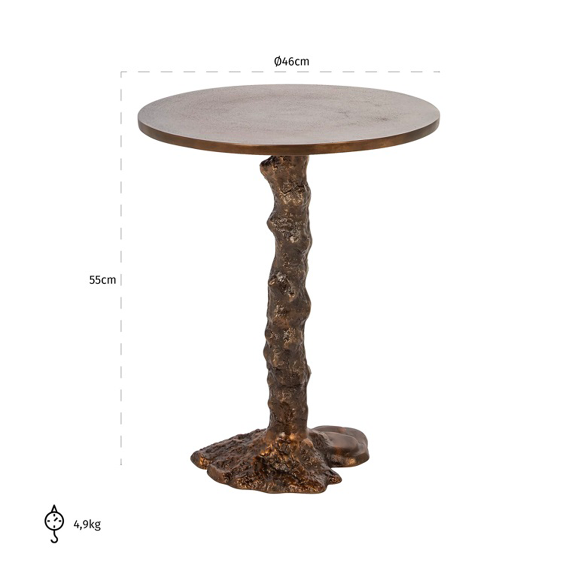 Table d'appoint MISTY (Bronze)