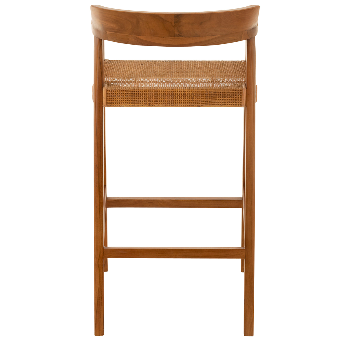 Tabouret EMMA en bois de Teck marron