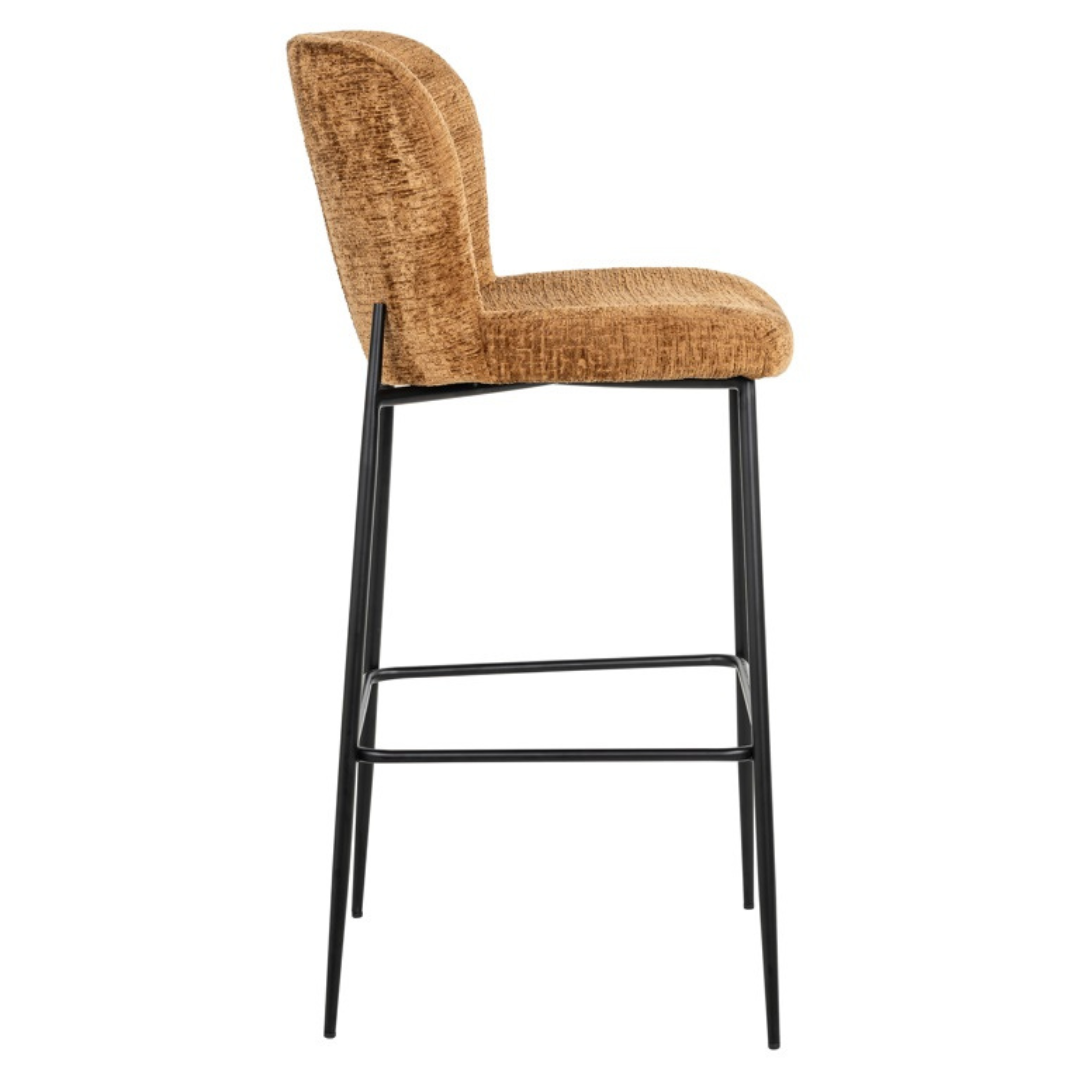 Tabouret de comptoir DARBY cognac fusion