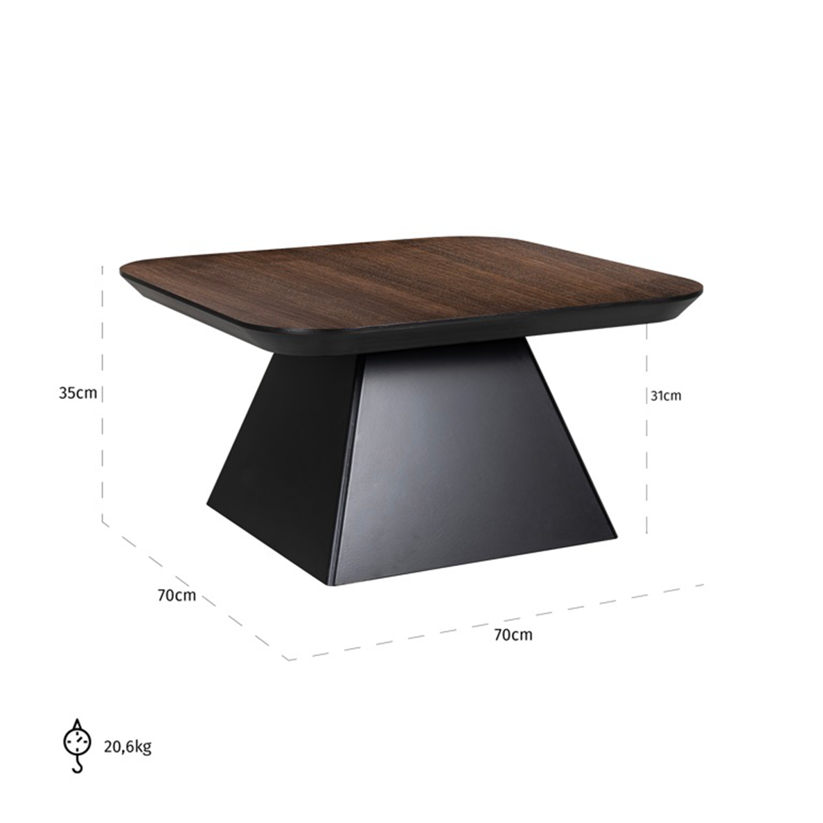 Table basse BONVOY marron