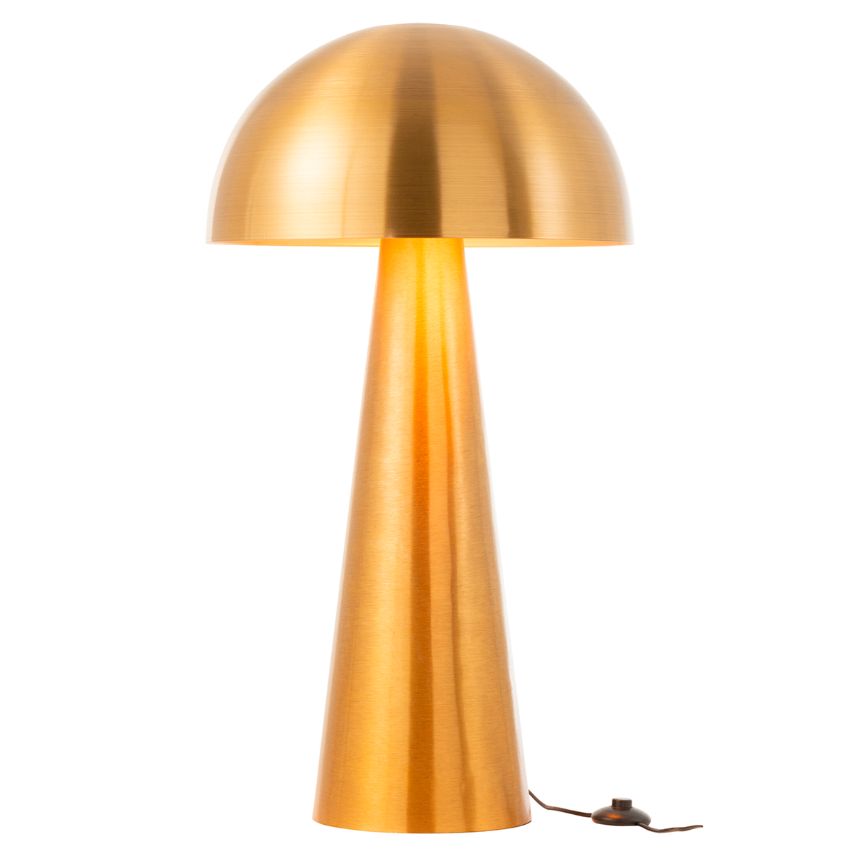 Lampe Champignon Metal Brillant doré Extra Large