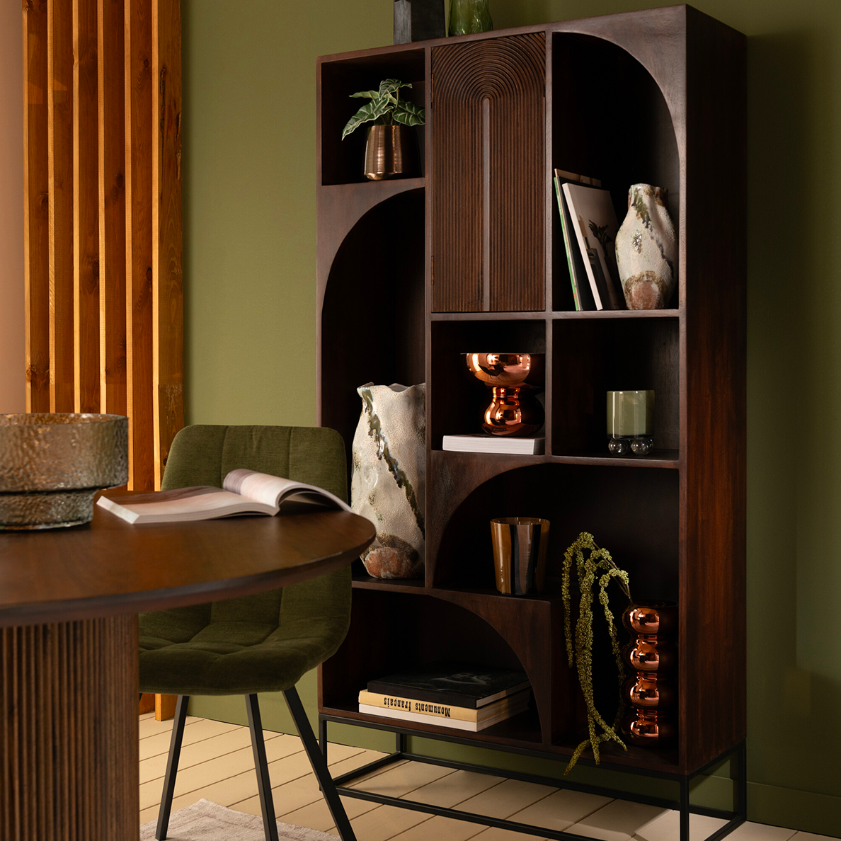 Etagere MODE Bois de manguier/Mdf Brun by JLINE