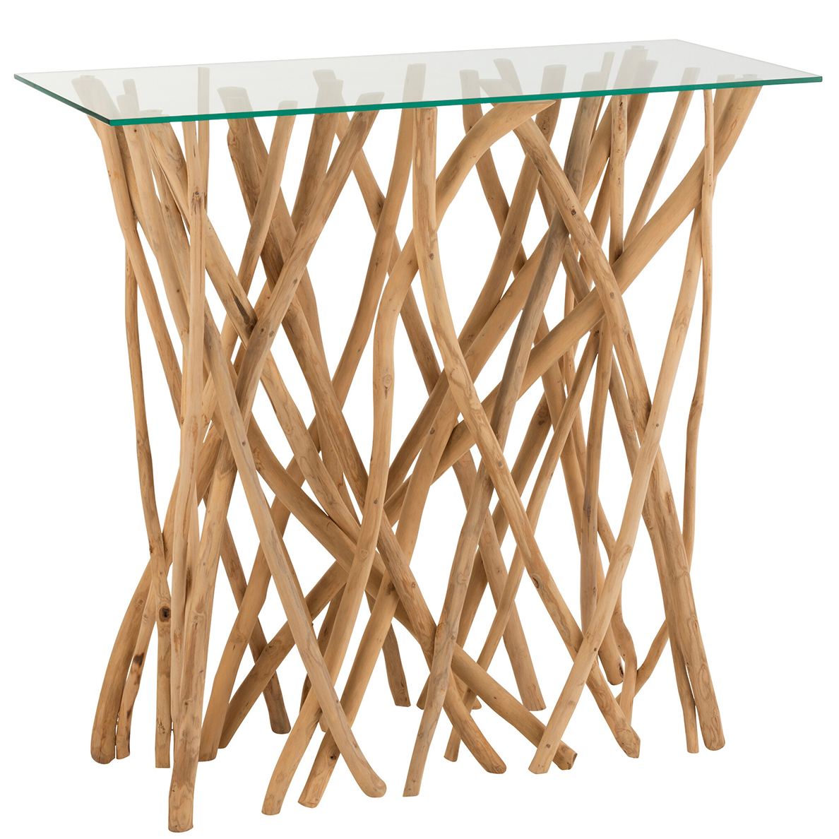 Console Branche Teck Naturel/Verre by JLINE