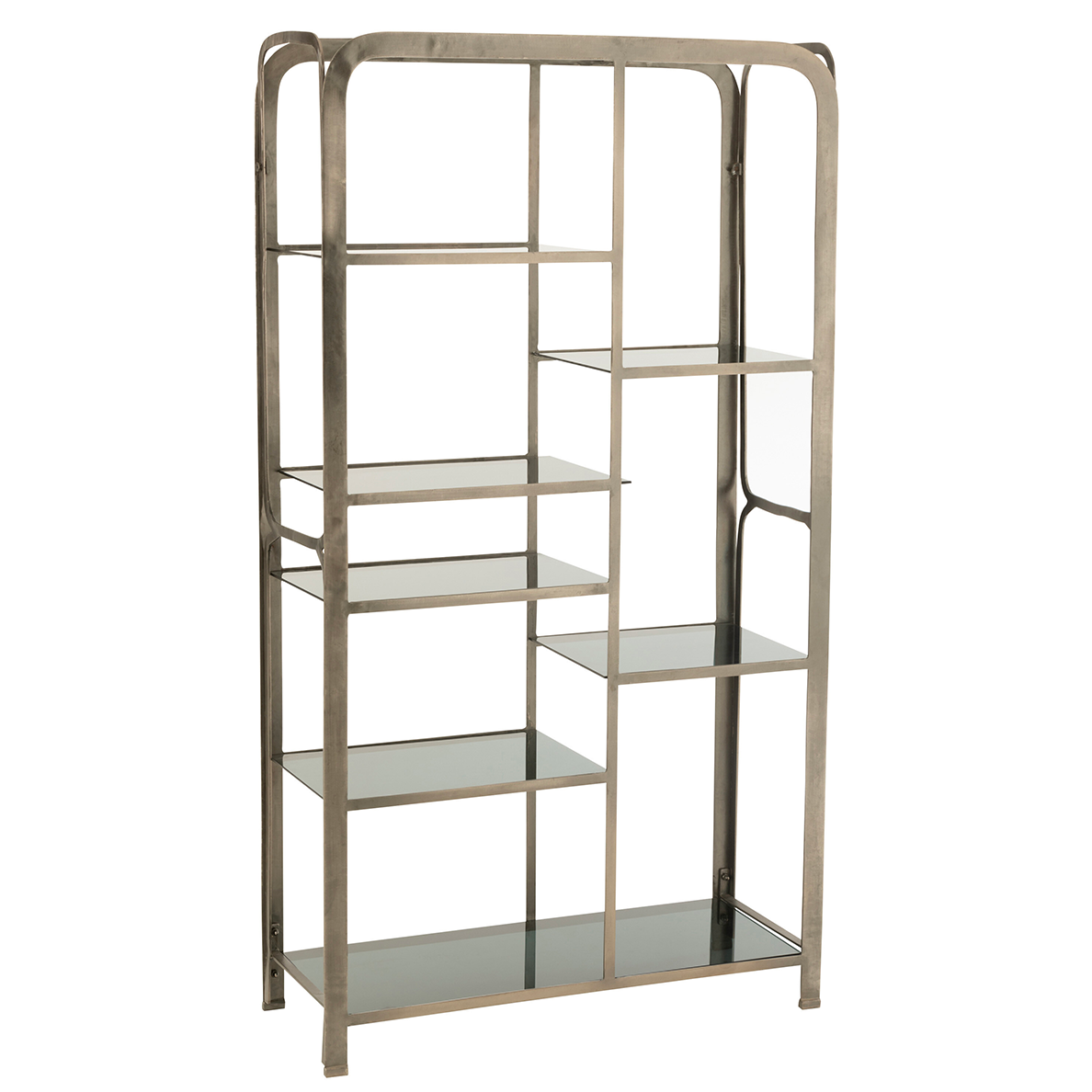 Etagere QUZO Antique Fer/Verre Gris by JLINE