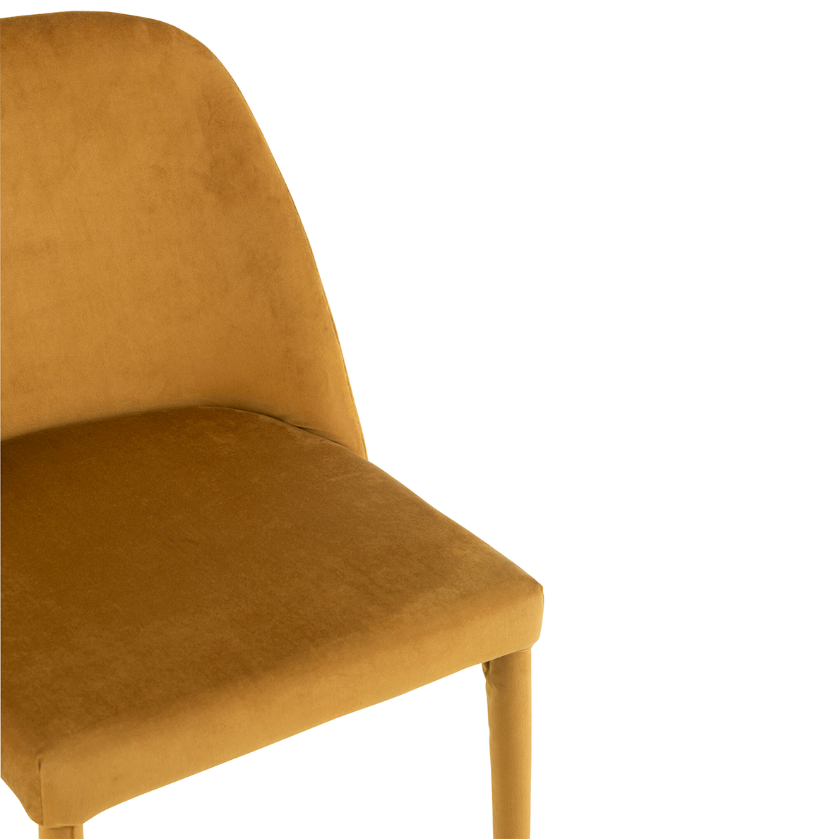 Chaise CHARLOTTE en tissu velours Ocre