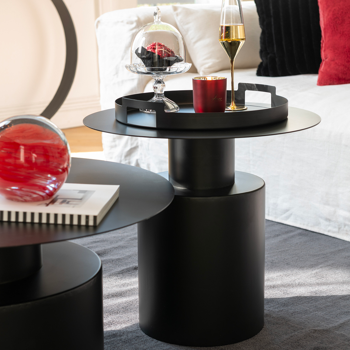 Table basse GIGOGNE en metal noir