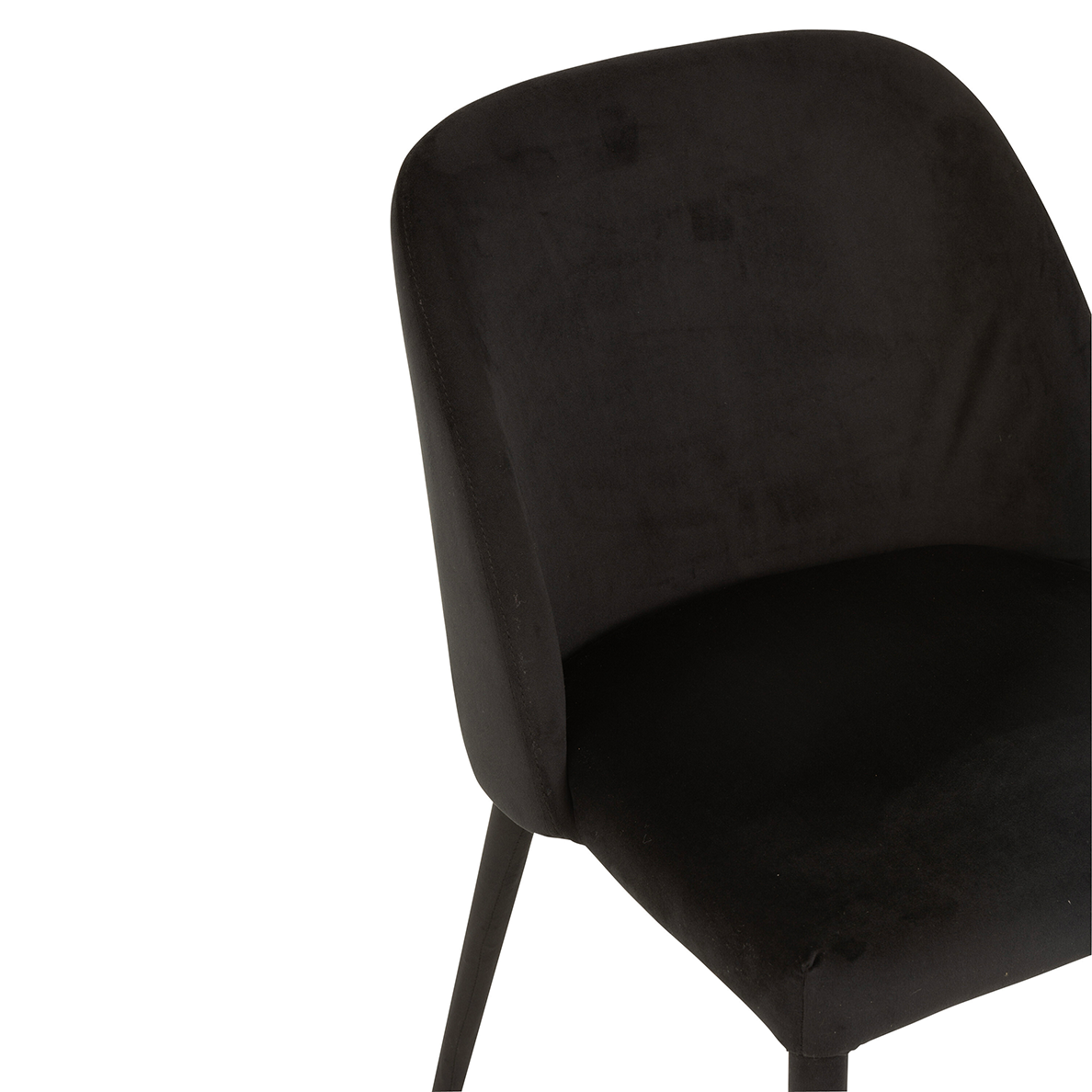 Chaise Charlotte Textile/Métal Noir