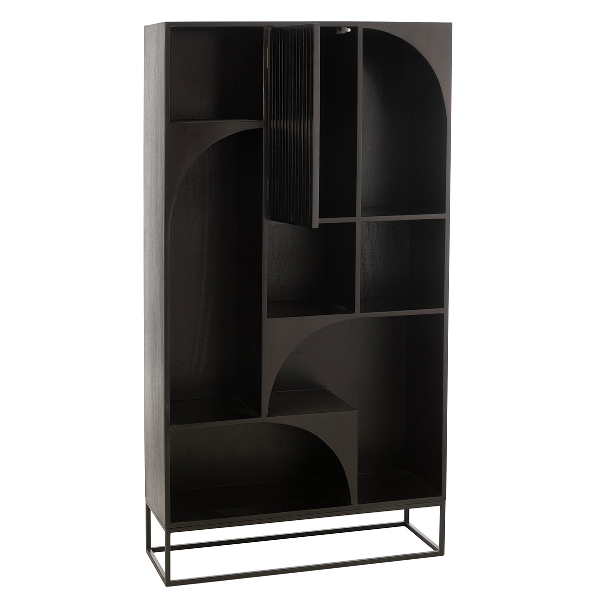 Etagere MODE Bois de manguier/Mdf Noir by JLINE