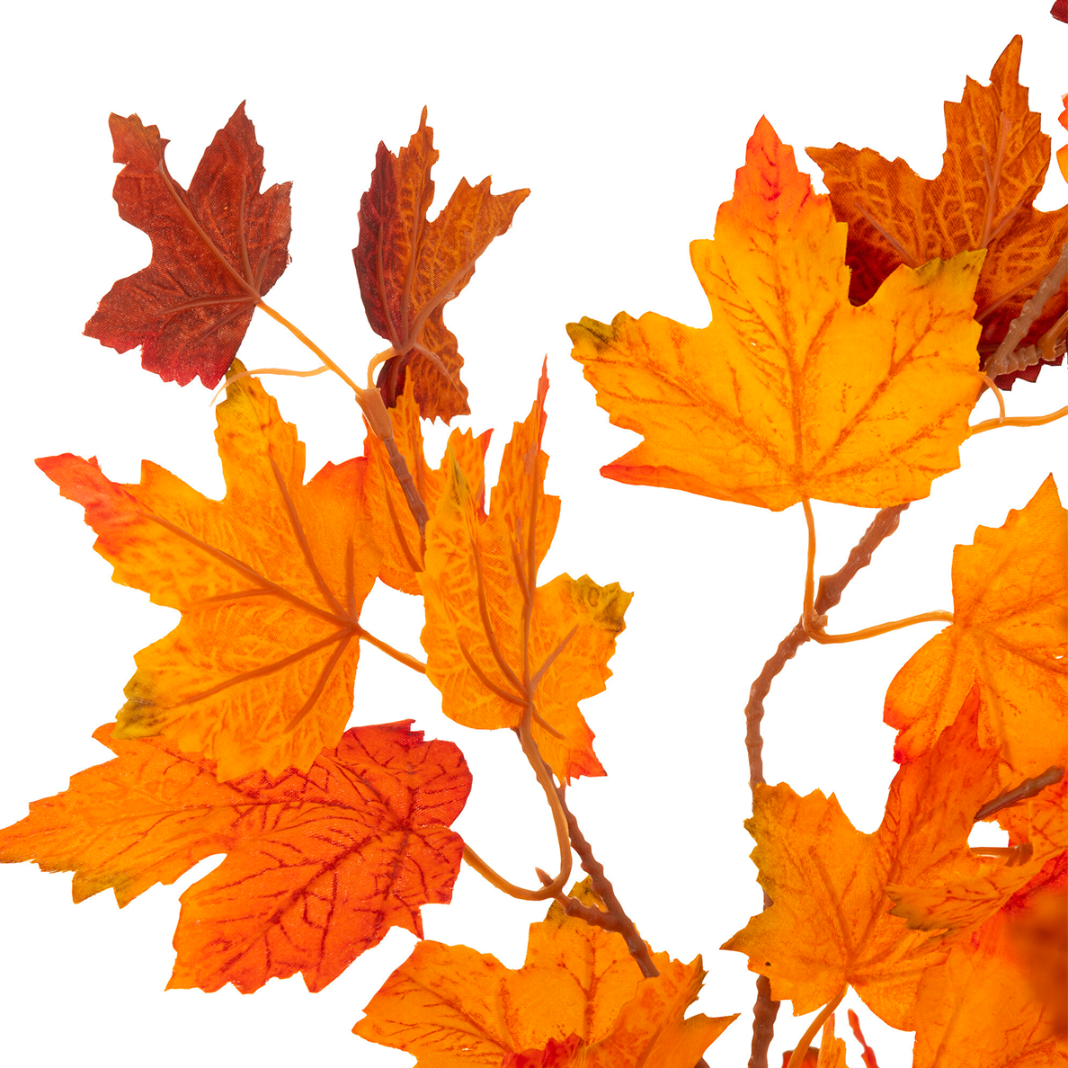 Feuilles d'automne d'arbre en acier brun/orange