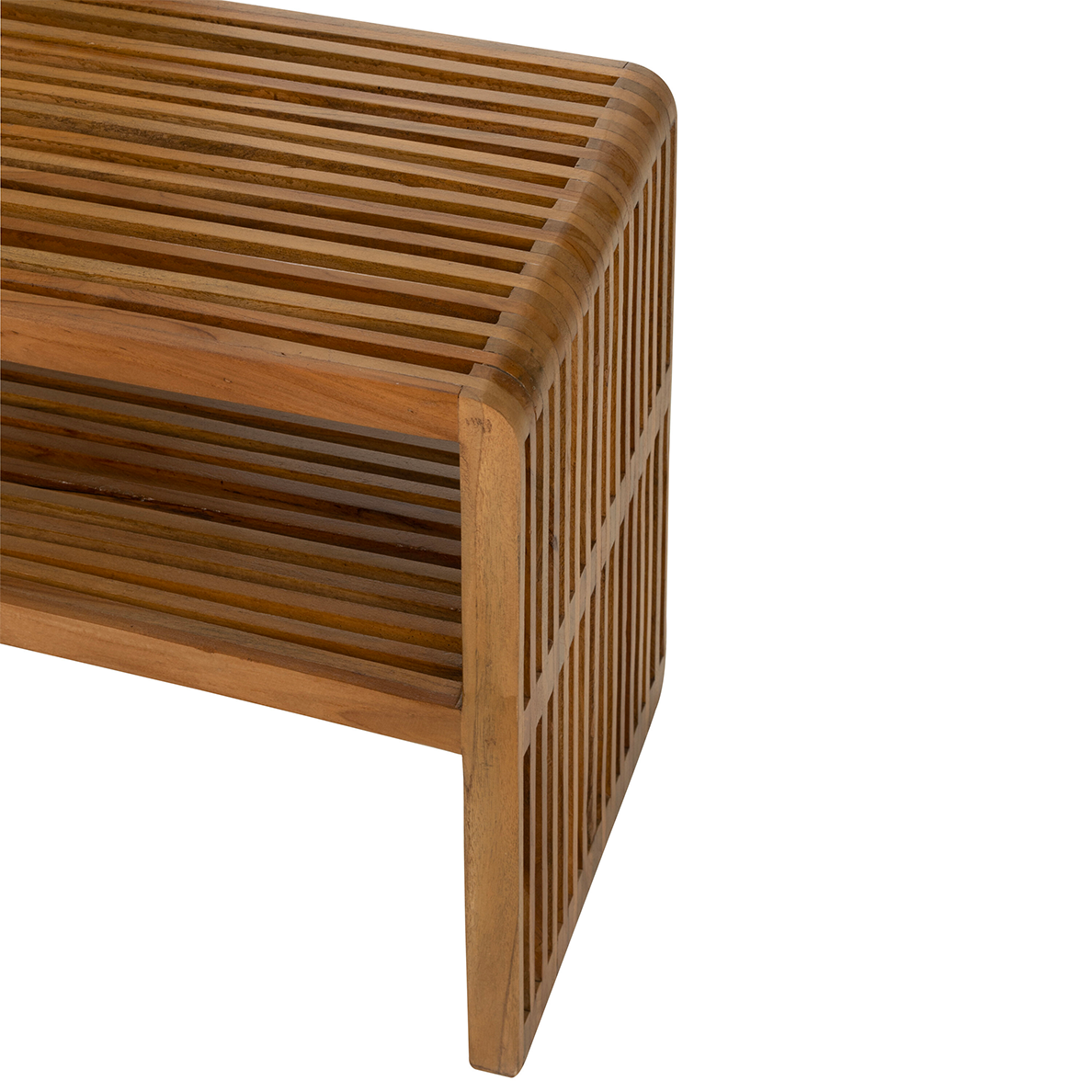 Set De 2 Console Avec Etagere Teck Recycle Naturel by JLINE