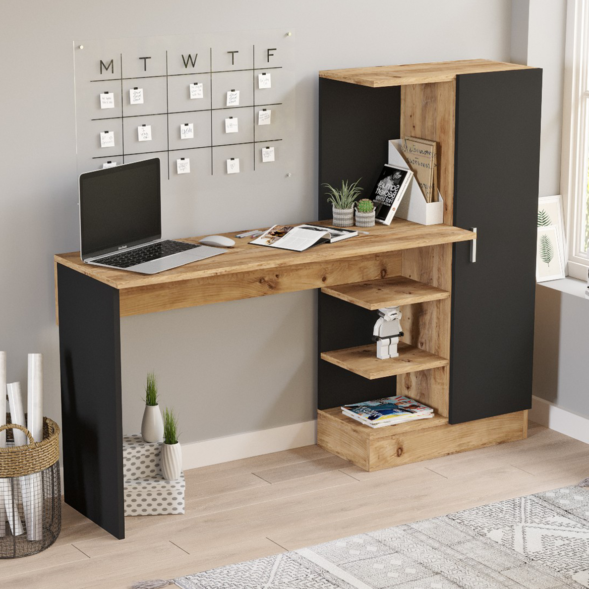 Bureau droit LUCCIA noir