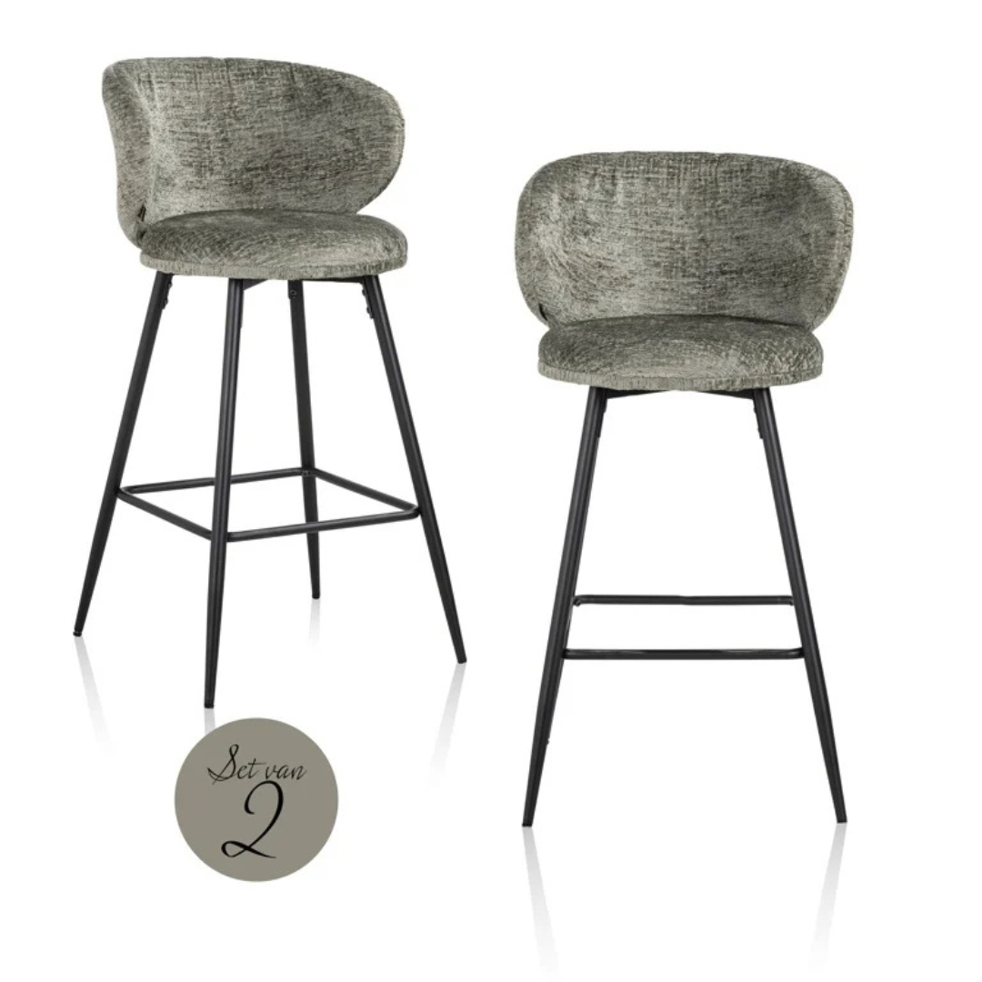 Set de 2 Tabourets de bar MIMI thyme fusion