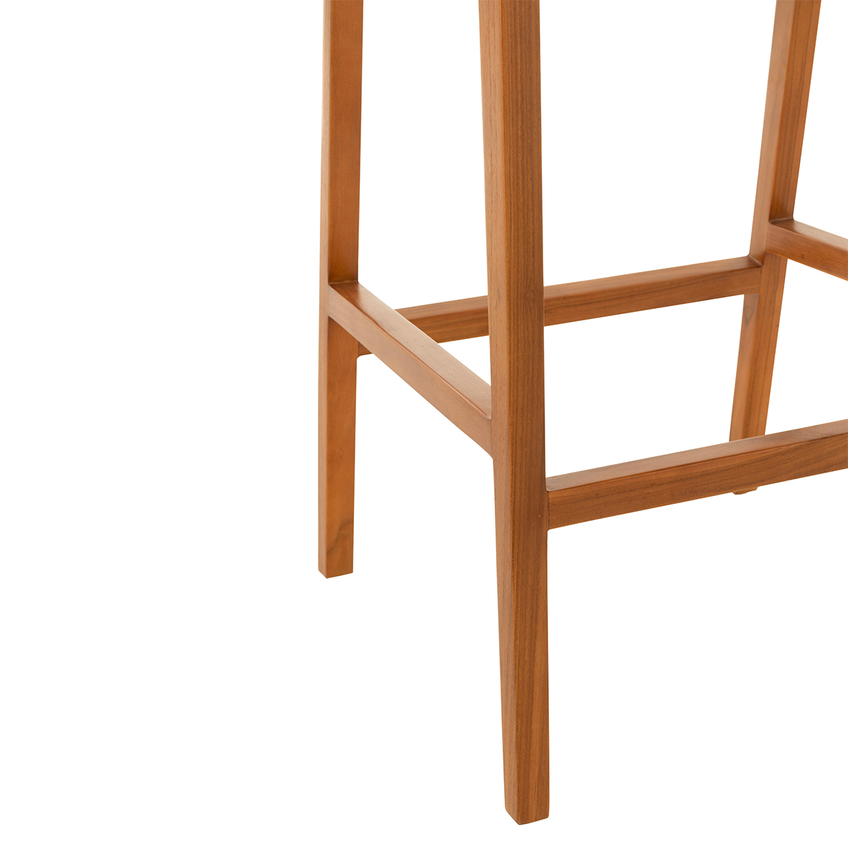 Tabouret EMMA en bois de Teck marron