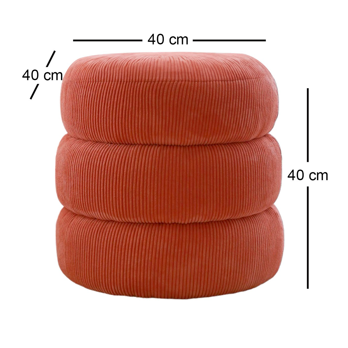 Pouf MOOMA corail