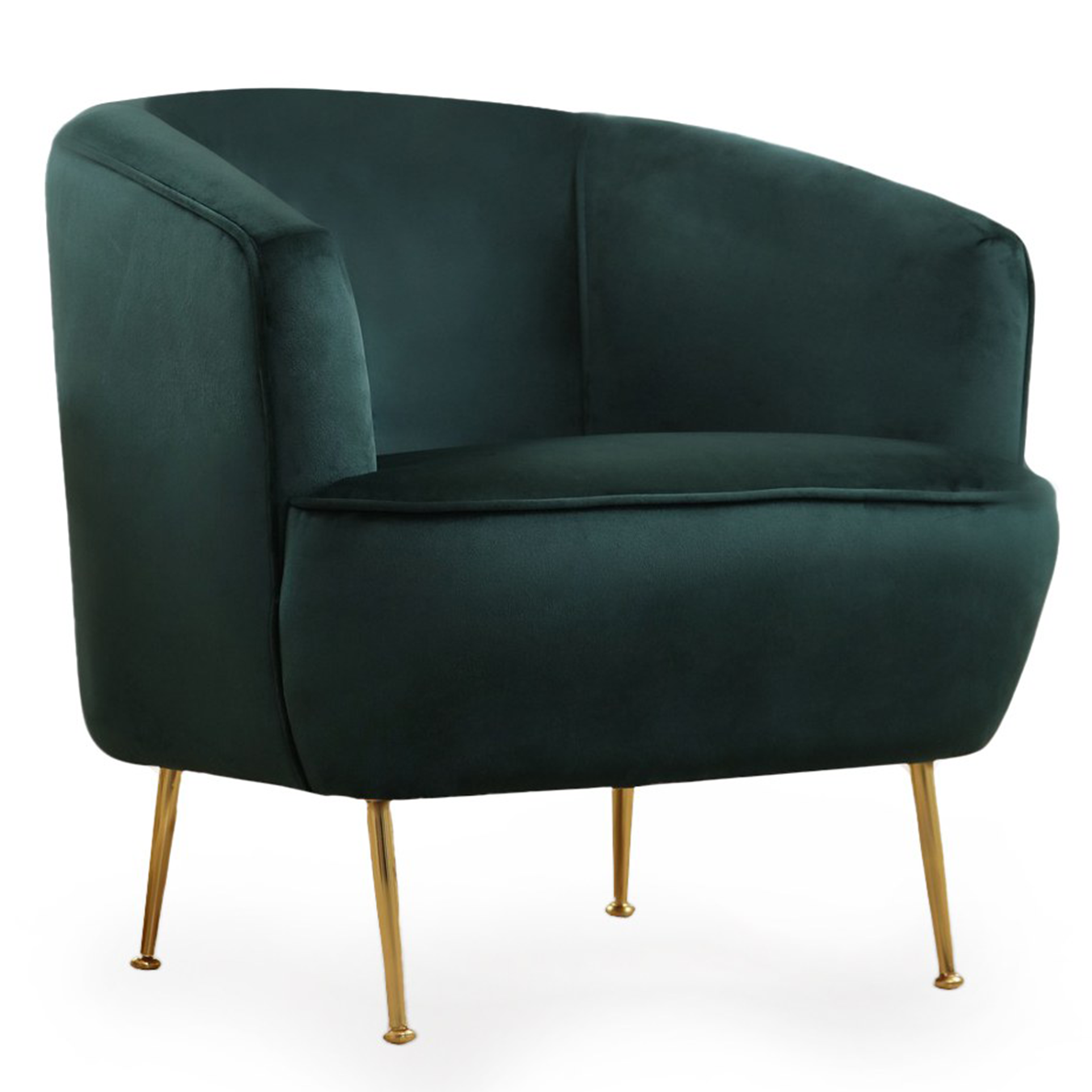 Fauteuil tissu velours OLIVER vert