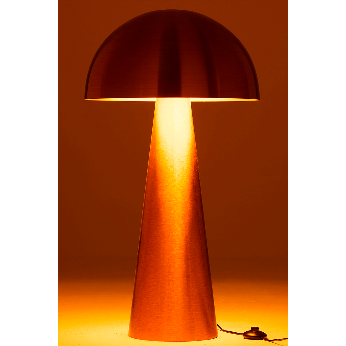 Lampe Champignon Metal Brillant doré Extra Large