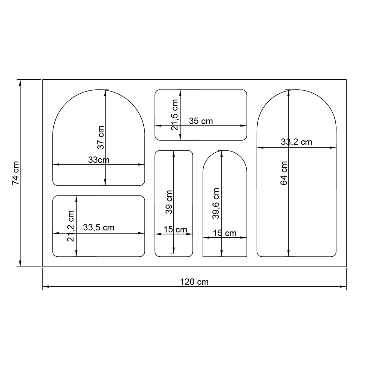 Commode anthracite FAME XL