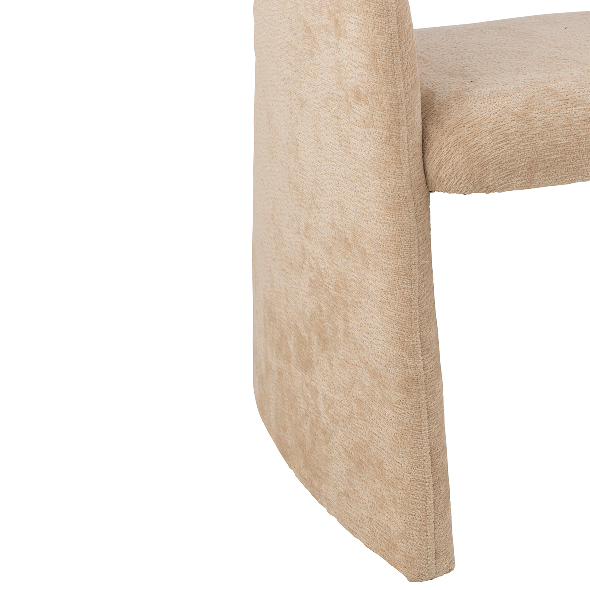 Chaise ANISE tissu velours bouclette beige by JLINE