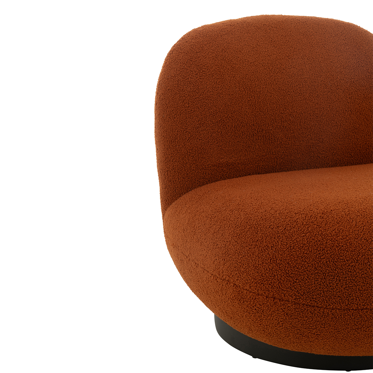 Fauteuil Lounge Neige Bois De Peuplier/Mousse Orange/Noir