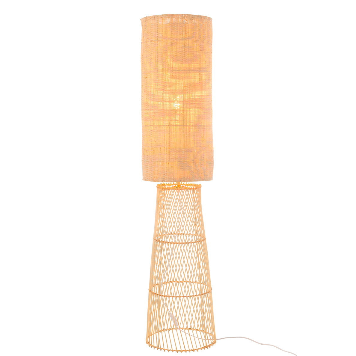 Lampadaire BALIA en Lin/Bambou Naturel