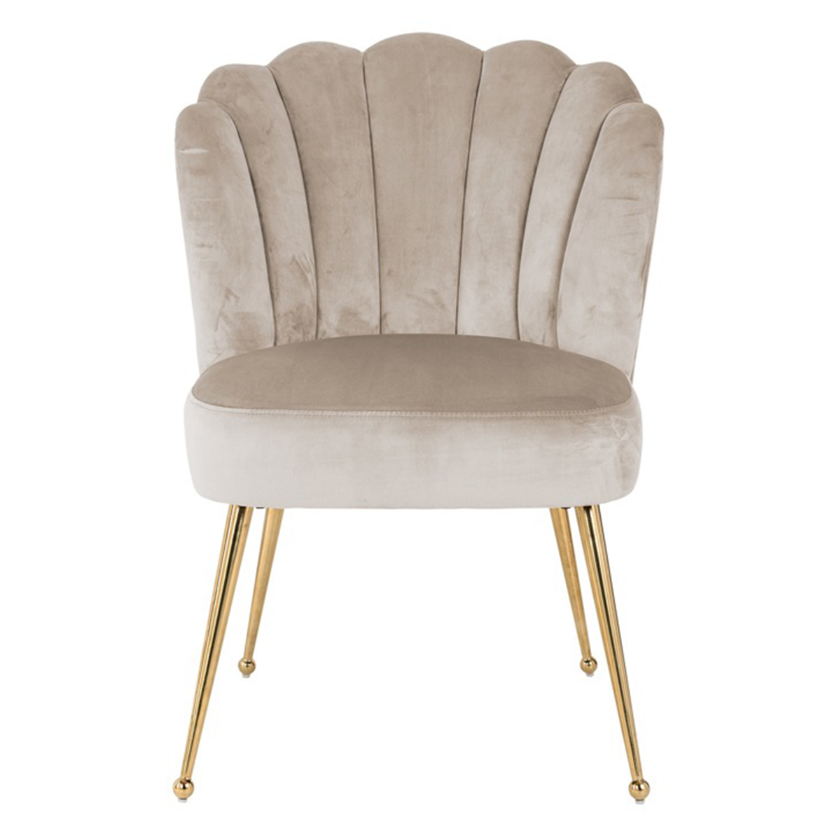 Chaise PIPPA velours beige