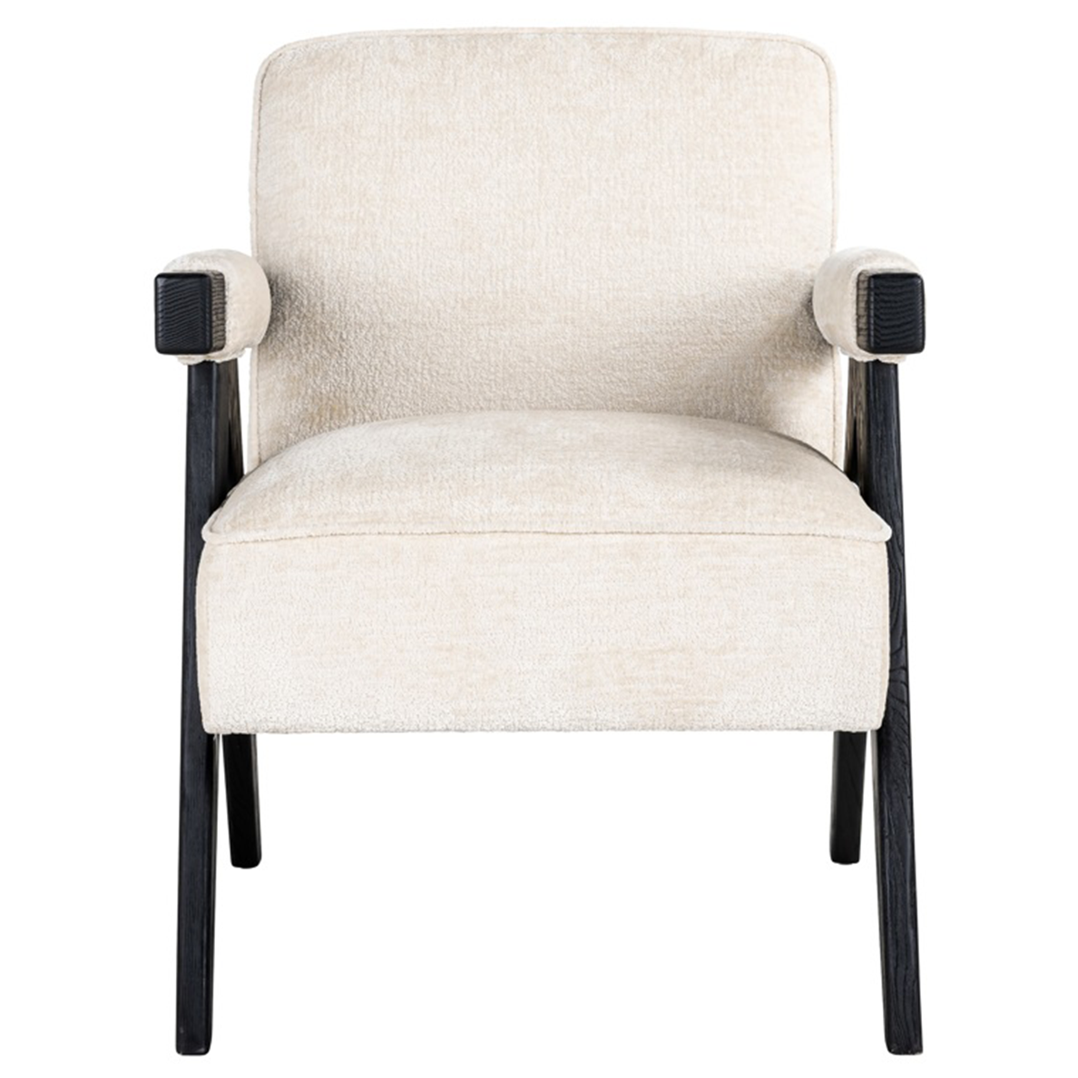 Fauteuil tissu bouclette COOPER écru