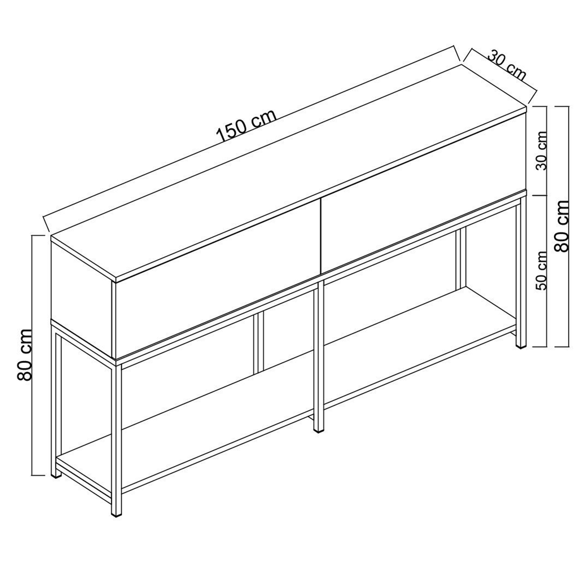 Commode LOOMA noir