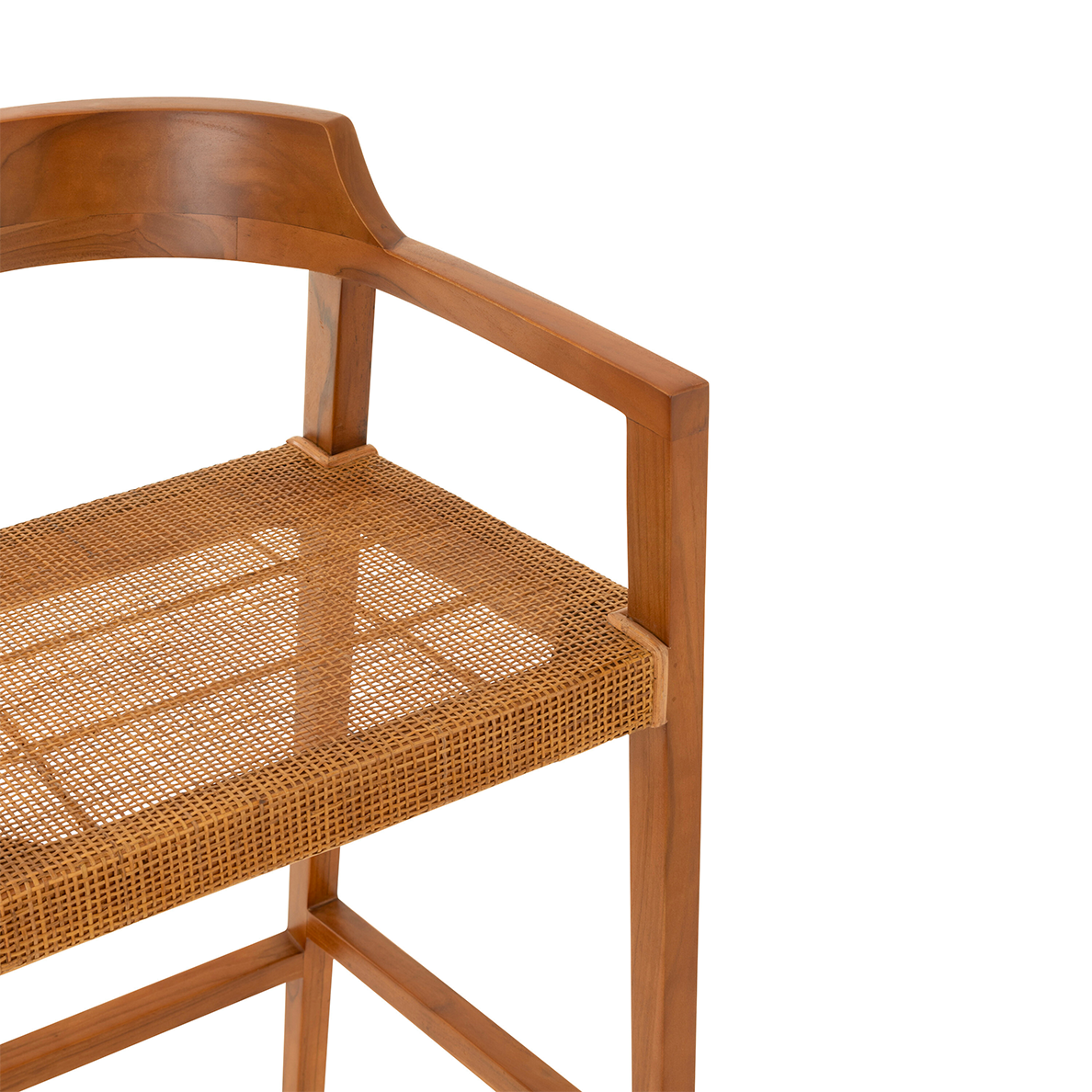 Tabouret EMMA en bois de Teck marron