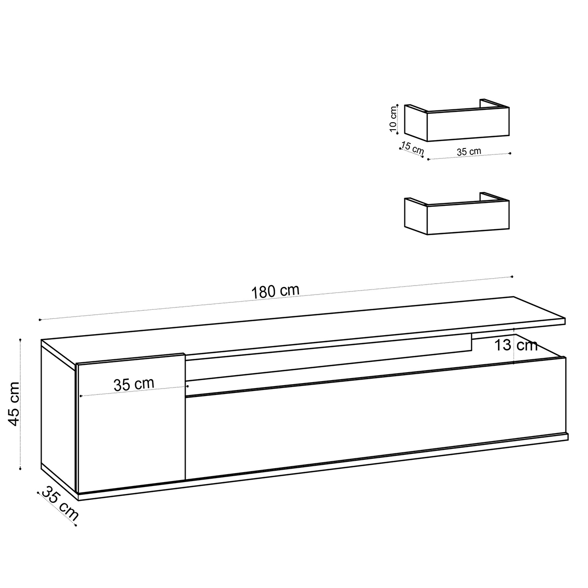 Ensemble de meuble TV WOOD